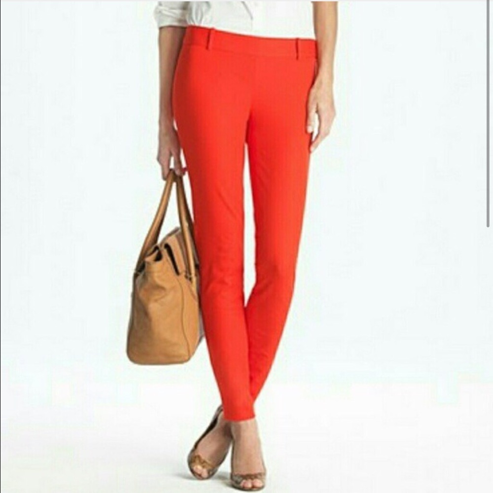J. Crew Minnie Stretch Twill Pant - Orange